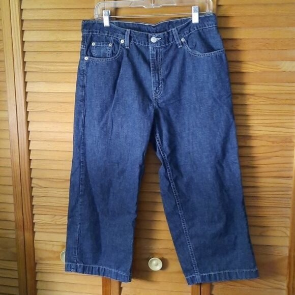 Levi's Denim - Levi Strauss 577 Misses Dark Wash Denim Jeans  Capris Size 12